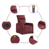 thumbnail of vidaXL Massagesessel Elektrisch Weinrot Kunstleder