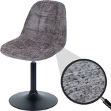 thumbnail of Décoshop26 - 360° drehbarer Esszimmerstuhl mit braunem Chenille-Stoffbezug und mattschwarzen Stahlbeinen 04_0009896