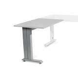 thumbnail of Secretária auxiliar para mesa secretária Rocada serie Metal 100x60 alumínio / cinza.