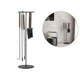 thumbnail of Blomus Kamingarnitur Kaminbesteck Kaminwerkzeug Kaminset 5tlg ASHI mit Magnethalterung oak