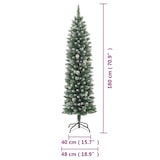 thumbnail of vidaXL Künstlicher Weihnachtsbaum mit Ständer Schlank 180 cm PVC