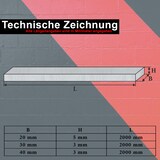 thumbnail of PRIOstahl Flachprofil Aluminium Flachstange Flachmaterial Aluprofil 30x3mm 2 Meter Schweißbar Alu