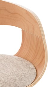 thumbnail of CHEFGASTRO 2er Set Barhocker BANGKOK Chrom Stoff HxBxT 88x50x48cm Stoff Natura/Creme Barstuhl