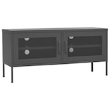 thumbnail of Mueble para TV de acero gris antracita 105x35x50 cm