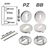 thumbnail of Türgriff Edelstahl Türgarnitur Türdrücker Türbeschlag Türklinke Innentür Bad WC ELEN BB Garnitur-SET