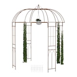 thumbnail of Relaxdays Rosenpavillon Metall, HBT 269 x 211 x 211 cm, Rankhilfe Kletterpflanzen, Garten, Rankpavillon mit Haken, braun