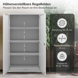 thumbnail of Metallschrank mit Einzel-Schublade RUEL 195x90x40cm Grau Büroschrank Aktenschrank Stahlschrank Fachbodenschrank Werkstattschrank