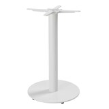 thumbnail of Table à manger carrée 60 cm pied blanc et revêtement marbre noir