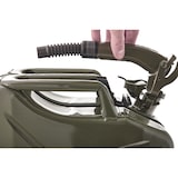 thumbnail of BW® Kraftstoffkanister Metall Benzinkanister 10 Liter mit Ausgießer - Bronzegrün - RAL 6031-F9 - TÜV-geprüft und UN-Zulassung - Made in Europe