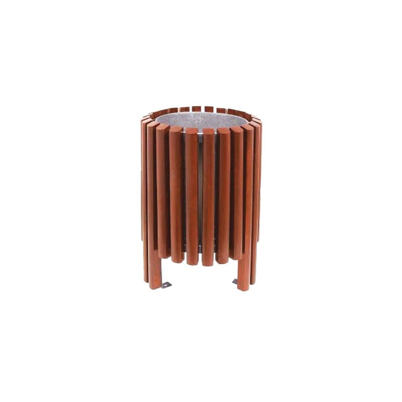 Papelera circular de madera de 40 l marca jami. Papelera circular en madera.