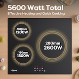 thumbnail of CIARRA Piano Cottura a Induzione 60cm Piani Cottura 3 Zone Piano Cottura a Induzione Incasso con Touch VM3BIH-F