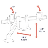 thumbnail of Ergotron HX Arm Dual Monitorhalterung für 2 Monitore, weiß (45-476-216)