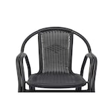 thumbnail of METRO PROFESSIONAL Silla apilable con reposabrazos Narni, aluminio/ratán sintético, gris oscuro