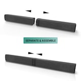 thumbnail of XORO HSB 55 2in1-Bluetooth-Soundbar 4x5W Leistung kompaktes Design als Separate Stereo-Lautsprecher / Soundbar verwendbar TWS Technologie 4000mAh Akku