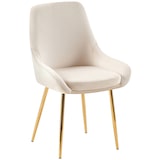 thumbnail of Lot de 2 chaises de salle à manger Elmira Crème/métal or