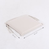 thumbnail of Pack 2 cojines asiento para silla de jardín Olefin color crudo, Tamaño 42x40x4 cm, Repelente al agua, Desenfundable