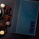 thumbnail of Securit® Caixa com 20 Capas de Menu A4 "Trendy" - Azul - Pele sintética - 4 vistas