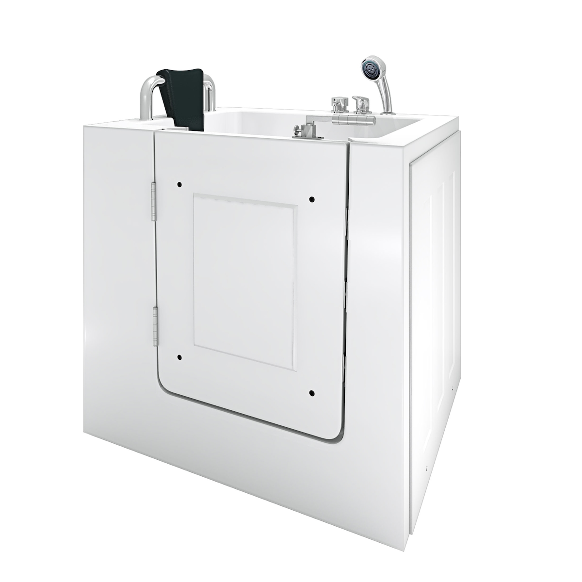 AcquaVapore Senioren Sitzbadewanne Sitzwanne Badewanne mit Tür S02-A-L 78x100 cm