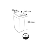 thumbnail of KEEEPER Cubo de Basura 10L con Tapa Abatible Plateado Colección Magne