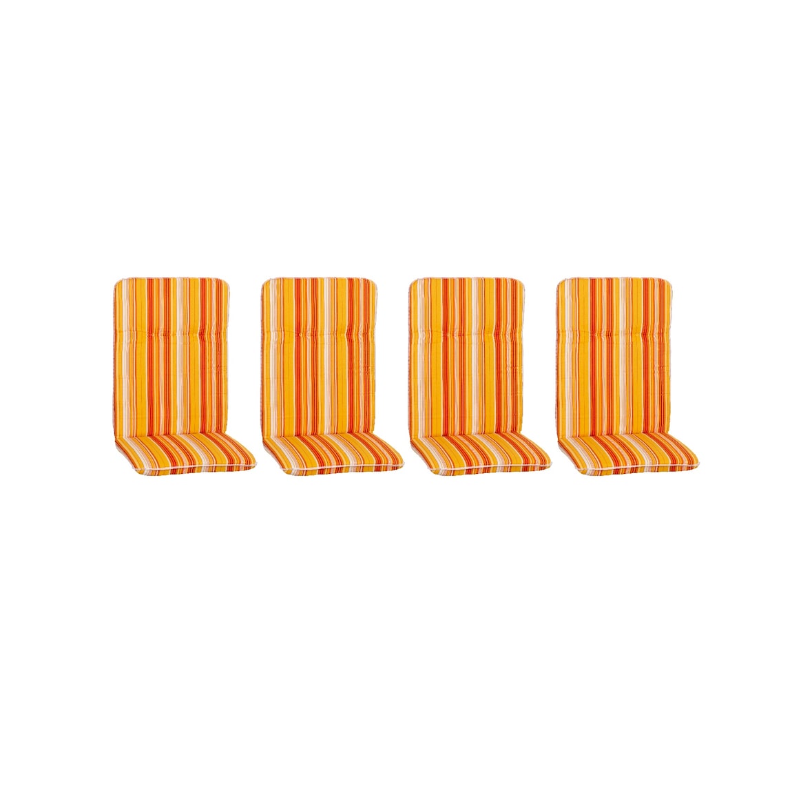 4er Set - Paspelauflage Hochlehner Edremit orange gelb weiß gestreift
