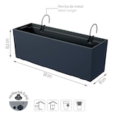 thumbnail of Prosperplast - Vaso URBI CASE W antracite, dimensioni 580x180x195mm