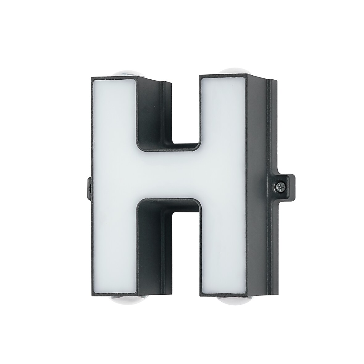 Letra H, Luminária de Parede com Letra 220V Alumínio para Placas 13*5,5cm