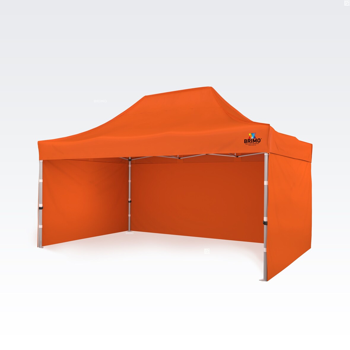 Faltpavillon ALU 3x4,5m - mit 3 Wänden - Orange