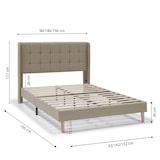 thumbnail of Estructura de Cama tapizada Esther de 30 cm, 150x190 cm, Beige