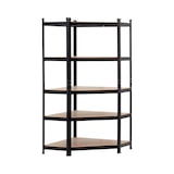 thumbnail of Scaffalatura Angolare Modulare in Metallo con 5 Ripiani Capacità 875 Kg 80x40x180cm Nero Thinia Home