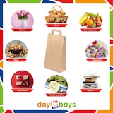 thumbnail of DayBays 100 Stk. Papiertüten 32+12x41 cm Braun mit Flachhenkel