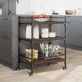 thumbnail of vidaXL Keukentrolley 65x40x86,5 cm bewerkt hout bruin eikenkleurig