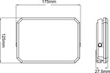thumbnail of LED-Projektor Schwarz 230V 50W 4000K Abdeckung milchig 5000lm 175x125x27,5 mm