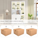 thumbnail of LED Bücherregal 120x40x200 Weiß mit 9 Fächern, 4 Acryltüren, 16-Farben LED Beleuchtung, USB-Anschluss,modernes Sideboard für Wohnzimmer Büro Esszimmer