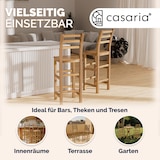 thumbnail of CASARIA® 2er Set Barhocker mit Lehne Akazie Holz Massiv