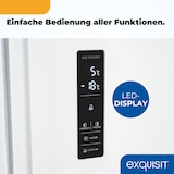 thumbnail of Exquisit Side-by-Side Kühl-Gefrierkombination, 442 Liter, No-Frost, LED-Display, 10 Ablagen, leiser Betrieb, 91 cm Breite, SBS46-040E weiss