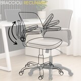 thumbnail of Sedia Ufficio Ergonomica Poltrona Seduta Regolabile, Braccioli Reclinabili, Girevole da Scrivania, Imbottita - Blu 48x42,5x86/96 cm