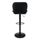 thumbnail of ML-Design Barhocker 4er Set, Bezug aus Samt, Schwarz, Gepolsterter Barstuhl mit Rückenlehne und Fußstütze, Tresenhocker höhenverstellbar 59-79cm, 360°