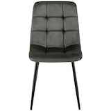 thumbnail of CLP Lot de 4 chaises de salle a manger Antibes Velours HBT: 84x45x55 cm Gris foncé