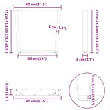 thumbnail of Helloshop26 - Set mit 3 verstellbaren V-förmigen Esstischbeinen 80 x 72 cm modernes Design anthrazitfarbener Stahl 02_0056952