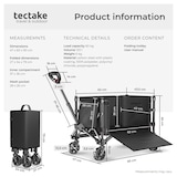 thumbnail of tectake Bolderkar SmartRider opvouwbaar, profielwielen, telescopische handgreep  Zwart