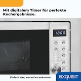 thumbnail of Exquisit Einbau-Mikrowelle EMW20-DG-020 inox | Grill | max. 1000 W | Garraum 20 l | Edelstahl Front