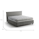 thumbnail of Dmora Letto matrimoniale Bibiana, Letto contenitore con rivestimento in tessuto, 100% Made in Italy, con materasso Cm 160x190 incluso, Grigio