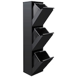 thumbnail of ARREGUI Basic CR306-B Stalen afval- en recyclingbak met 3 bakken, recyclingkast, 3 x 17 L (51 L), zwart