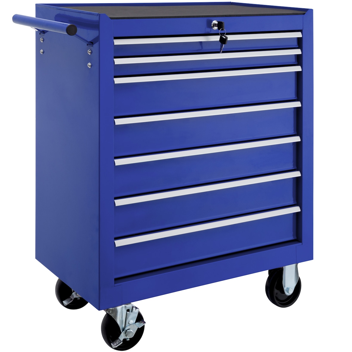 tectake Carrello portautensili con 7 cassetti - blu - 402801
