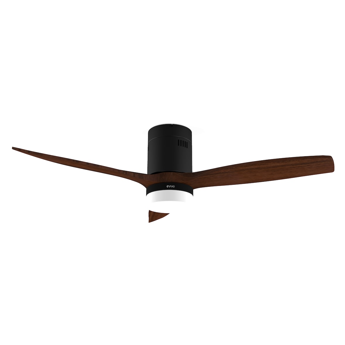 Ventilador de Techo EVVO V552 Dark Wood – 132 cm, 3 Aspas Madera Oscura, LED 18W 3 Tonos, 6 Velocidades