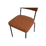 thumbnail of METRO PROFESSIONAL Chaise de restaurant rembourrée Mebejo, lot de 4, acier/simili cuir, marron/noir