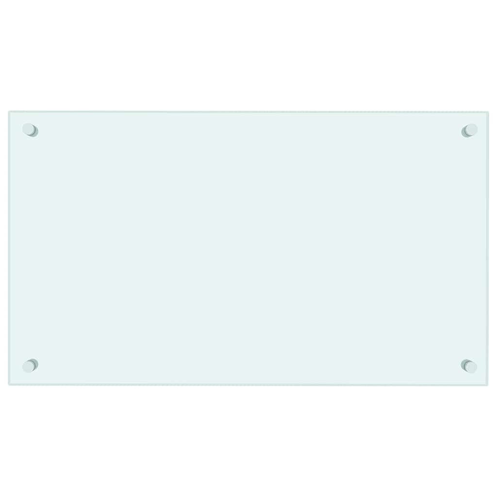 vidaXL Küchenrückwand Weiß 70x40 cm Hartglas