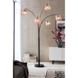 thumbnail of SalesFever vloerlamp Five Fingers 213 cm | beweegbare armen met lichtcapsules | echt marmeren voet | B 122 x D 38 x H 213 cm | koper