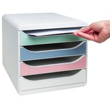 thumbnail of Exacompta 310303D Schubladenbox BIG BOX, 4 Schubladen, AutentiK - Farben sortiert