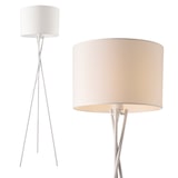 thumbnail of Helloshop26 - Lampadaire trépied moderne lampe sur pied métal tissu hauteur 154 cm blanc 03_0005254